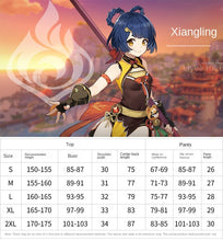 Load image into Gallery viewer, Genshin Impact Xiangling Cosplay Costume Head Chef Outfit Halloween Party Xiang Ling Cosplay Wig Shoes Bear Anime Sexy Dress
