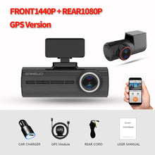 Load image into Gallery viewer, Sameuo Car Dvr Dash Cam Front And Rear Video Recorder Night Vision Auto Wifi App Rear view 24H Parking GPS Dashcam Car Camera
