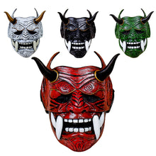 Load image into Gallery viewer, Samurai Mask Japanese Cosplay Masks Scary Latex Mascarillas Horror Anime Face Masques Halloween Costumes Props Carnival Mascaras
