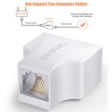 Load image into Gallery viewer, Ethernet Adapter Lan Cable Extender Splitter for Internet Connection Cat5 RJ45 Splitter Coupler Contact Modular Plug
