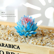 Load image into Gallery viewer, Blue Series Artificial Succulent Pant Flower Head Creative DIY Accessories Flower Arrangement Artificial Flower Plant Wall Supplies Green Plant
