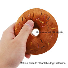 Load image into Gallery viewer, Classic Sounding Plush Donut Dog Toy Pet Toy Sounding Dog Toy
