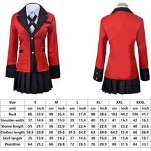 Load image into Gallery viewer, Full Set Kakegurui Jabami Yumeko Costume Anime Compulsive Gambler Yomozuki Runa Cosplay Red Japan School Girls Uniform
