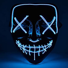 Load image into Gallery viewer, Scary Halloween Colplay Light Up Purge Mask Halloween Masquerade Party LED Face Masks Glowing In Dark for Kids Men Women Mask

