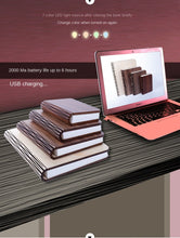 Load image into Gallery viewer, Led Book Light Folding Boy Lamp Rechargeable Book Light Table Lamp Wooden Book Page Turning Creative Night Light
