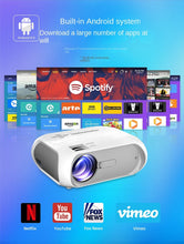 Load image into Gallery viewer, T9 HD Projector Home Portable Mini Same Screen with Mobile Phone Investment 4K Home Theater Android WiFi
