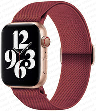 Load image into Gallery viewer, Scrunchie Strap for Apple watch band 45mm 41mm 44mm 40mm 38mm 42mm Elastic Nylon solo Loop bracelet iWatch series 7 3 4 5 6 se

