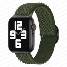 Load image into Gallery viewer, Scrunchie Strap for Apple watch band 45mm 41mm 44mm 40mm 38mm 42mm Elastic Nylon solo Loop bracelet iWatch series 7 3 4 5 6 se
