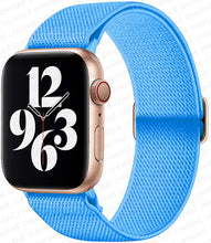 Load image into Gallery viewer, Scrunchie Strap for Apple watch band 45mm 41mm 44mm 40mm 38mm 42mm Elastic Nylon solo Loop bracelet iWatch series 7 3 4 5 6 se
