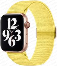 Load image into Gallery viewer, Scrunchie Strap for Apple watch band 45mm 41mm 44mm 40mm 38mm 42mm Elastic Nylon solo Loop bracelet iWatch series 7 3 4 5 6 se
