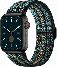 Load image into Gallery viewer, Scrunchie Strap for Apple watch band 45mm 41mm 44mm 40mm 38mm 42mm Elastic Nylon solo Loop bracelet iWatch series 7 3 4 5 6 se
