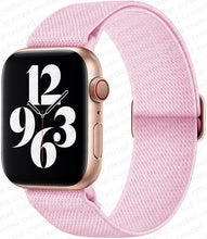 Load image into Gallery viewer, Scrunchie Strap for Apple watch band 45mm 41mm 44mm 40mm 38mm 42mm Elastic Nylon solo Loop bracelet iWatch series 7 3 4 5 6 se
