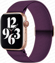 Load image into Gallery viewer, Scrunchie Strap for Apple watch band 45mm 41mm 44mm 40mm 38mm 42mm Elastic Nylon solo Loop bracelet iWatch series 7 3 4 5 6 se
