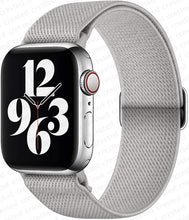 Load image into Gallery viewer, Scrunchie Strap for Apple watch band 45mm 41mm 44mm 40mm 38mm 42mm Elastic Nylon solo Loop bracelet iWatch series 7 3 4 5 6 se
