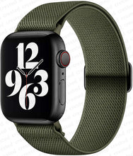 Load image into Gallery viewer, Scrunchie Strap for Apple watch band 45mm 41mm 44mm 40mm 38mm 42mm Elastic Nylon solo Loop bracelet iWatch series 7 3 4 5 6 se
