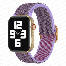 Load image into Gallery viewer, Scrunchie Strap for Apple watch band 45mm 41mm 44mm 40mm 38mm 42mm Elastic Nylon solo Loop bracelet iWatch series 7 3 4 5 6 se
