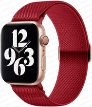 Load image into Gallery viewer, Scrunchie Strap for Apple watch band 45mm 41mm 44mm 40mm 38mm 42mm Elastic Nylon solo Loop bracelet iWatch series 7 3 4 5 6 se
