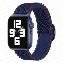 Load image into Gallery viewer, Scrunchie Strap for Apple watch band 45mm 41mm 44mm 40mm 38mm 42mm Elastic Nylon solo Loop bracelet iWatch series 7 3 4 5 6 se
