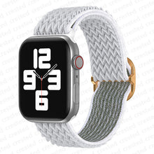 Load image into Gallery viewer, Scrunchie Strap for Apple watch band 45mm 41mm 44mm 40mm 38mm 42mm Elastic Nylon solo Loop bracelet iWatch series 7 3 4 5 6 se
