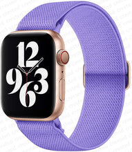 Load image into Gallery viewer, Scrunchie Strap for Apple watch band 45mm 41mm 44mm 40mm 38mm 42mm Elastic Nylon solo Loop bracelet iWatch series 7 3 4 5 6 se
