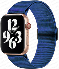 Load image into Gallery viewer, Scrunchie Strap for Apple watch band 45mm 41mm 44mm 40mm 38mm 42mm Elastic Nylon solo Loop bracelet iWatch series 7 3 4 5 6 se
