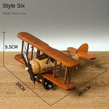 Load image into Gallery viewer, Wooden Vintage Handmade Airplane Scale Model Ornaments Decor Creative Home Desktop Retro Aircraft Decoration Toy Gift Collection
