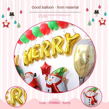 Load image into Gallery viewer, Christmas Decoration Balloon Set Happy New Year English Letter Aluminum Balloon Package Showcase Shop

