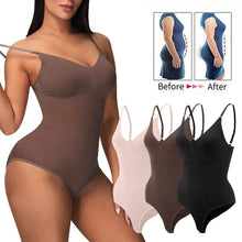 Load image into Gallery viewer, Seamless Shapewear Bodysuit For Women Tummy Control Butt Lifter Body Shaper Invisible Under Dress Slimming Strap Thong Underwear
