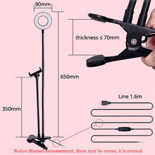 Load image into Gallery viewer, Selfie Ring Light With Long Arm Lazy Mobile Phone Holder Bracket Photography ringlight LED Light For Youtube tik tok Live Stream
