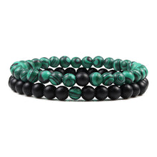 Load image into Gallery viewer, Distance Bracelet For Women Couples Bracelet Classic 6mm Natural Black Matte Blue Turquoises Beaded Stone Bracelets Men Jewelry
