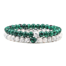 Load image into Gallery viewer, Distance Bracelet For Women Couples Bracelet Classic 6mm Natural Black Matte Blue Turquoises Beaded Stone Bracelets Men Jewelry
