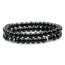 Load image into Gallery viewer, Distance Bracelet For Women Couples Bracelet Classic 6mm Natural Black Matte Blue Turquoises Beaded Stone Bracelets Men Jewelry
