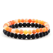 Load image into Gallery viewer, Distance Bracelet For Women Couples Bracelet Classic 6mm Natural Black Matte Blue Turquoises Beaded Stone Bracelets Men Jewelry
