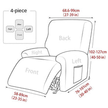 Load image into Gallery viewer, Stretch 1-2-3 seater all inclusive elastic recliner sofa cover silver silver fox velvet non-slip foldable recliner relaxing armrest sofa cover
