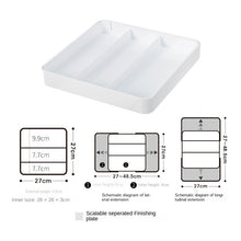 Load image into Gallery viewer, Drawer Storage Box Retractable Kitchen Partition Cutlery Box Household Cosmetics Stationery Organizing Box
