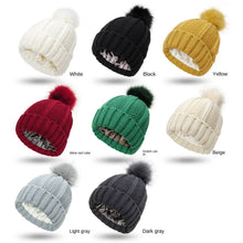 Load image into Gallery viewer, Popular Protection Hairstyle Silky Stretch Satin Knitted Hat Loose and Warm Woolen Cap Ladies
