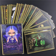 Load image into Gallery viewer, Shadow And Light Oracle Cards Mysterious Fate Divination Tarot Cards Deck Board Game With Guidebook For Kids Amusing Games
