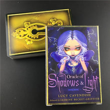 Load image into Gallery viewer, Shadow And Light Oracle Cards Mysterious Fate Divination Tarot Cards Deck Board Game With Guidebook For Kids Amusing Games
