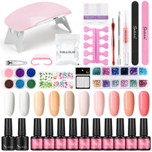 Load image into Gallery viewer, 7ML Manicure Set Nail Gel Polish Kit Varnish Nail Art Sets UV Lamp Nail Dryer Tools For Manicure Tools kit

