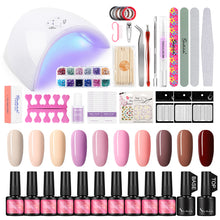 Load image into Gallery viewer, 7ML Manicure Set Nail Gel Polish Kit Varnish Nail Art Sets UV Lamp Nail Dryer Tools For Manicure Tools kit
