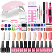 Load image into Gallery viewer, 7ML Manicure Set Nail Gel Polish Kit Varnish Nail Art Sets UV Lamp Nail Dryer Tools For Manicure Tools kit
