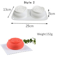 Load image into Gallery viewer, Art Cake Decorating Mold 3D Silicone Molds Baking Tools For Heart Round Cakes Chocolate Brownie Mousse Make Dessert Pan
