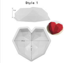 Load image into Gallery viewer, Art Cake Decorating Mold 3D Silicone Molds Baking Tools For Heart Round Cakes Chocolate Brownie Mousse Make Dessert Pan

