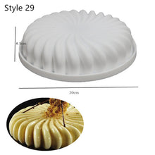 Load image into Gallery viewer, Art Cake Decorating Mold 3D Silicone Molds Baking Tools For Heart Round Cakes Chocolate Brownie Mousse Make Dessert Pan
