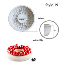 Load image into Gallery viewer, Art Cake Decorating Mold 3D Silicone Molds Baking Tools For Heart Round Cakes Chocolate Brownie Mousse Make Dessert Pan

