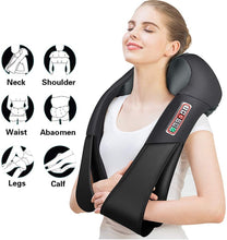 Load image into Gallery viewer, Shiatsu shouler Massager 4D Deep Kneading Shoulder Neck Back Massager  Pain Relief Full Body Muscle Relax Massage Shawl
