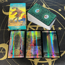 Load image into Gallery viewer, Shine Holographic Tarot Cards in Spanish German Version with Messages in Spanish with Book Divination French Italian
