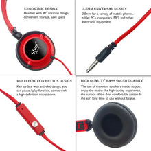 Load image into Gallery viewer, Headphones With Microphone 3.5mm Earphones Foldable Gaming Headset Super Bass Stereo Music Headset For PC Phones
