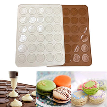 Load image into Gallery viewer, Silicone DIY Mold 30-Cavity Baking Mat Hot NEW Silicone Macaron Macaroon Pastry Oven Baking Mould Sheet Mat Random Color
