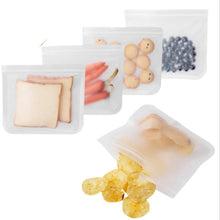 Load image into Gallery viewer, Silicone Food Storage Containers Leakproof Containers Reusable Stand Up Zip Shut Bag Cup Fresh Bag Food Storage Bag Fresh Wrap
